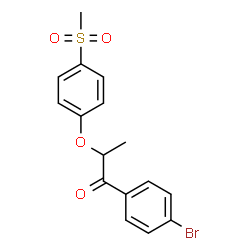 ChemSpider 2D Image | 1-(4-Bromophenyl)-2-[4-(methylsulfonyl)phenoxy]-1-propanone | C16H15BrO4S