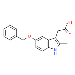 ChemSpider 2D Image | (5-Benzyloxy-2-methyl-1H-indol-3-yl)-acetic acid | C18H17NO3