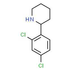 ChemSpider 2D Image | 2-(2,4-Dichlorophenyl)piperidine | C11H13Cl2N