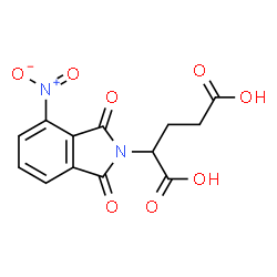 ChemSpider 2D Image | 2-(4-Nitro-1,3-dioxo-1,3-dihydro-2H-isoindol-2-yl)pentanedioic acid | C13H10N2O8