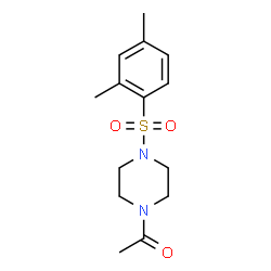 ChemSpider 2D Image | 1-{4-[(2,4-Dimethylphenyl)sulfonyl]-1-piperazinyl}ethanone | C14H20N2O3S