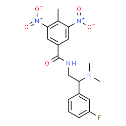 ChemSpider 2D Image | N-[2-(Dimethylamino)-2-(3-fluorophenyl)ethyl]-4-methyl-3,5-dinitrobenzamide | C18H19FN4O5
