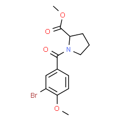 ChemSpider 2D Image | Methyl 1-(3-bromo-4-methoxybenzoyl)prolinate | C14H16BrNO4
