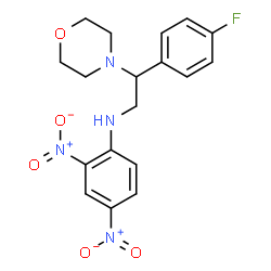 ChemSpider 2D Image | N-[2-(4-Fluorophenyl)-2-(4-morpholinyl)ethyl]-2,4-dinitroaniline | C18H19FN4O5