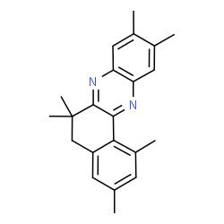 ChemSpider 2D Image | 1,3,6,6,9,10-Hexamethyl-5,6-dihydrobenzo[a]phenazine | C22H24N2