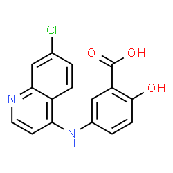 ChemSpider 2D Image | 5-[(7-Chloro-4-quinolinyl)amino]-2-hydroxybenzoic acid | C16H11ClN2O3