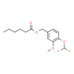 ChemSpider 2D Image | 4-(Difluoromethoxy)-3-methoxybenzyl hexanoate | C15H20F2O4
