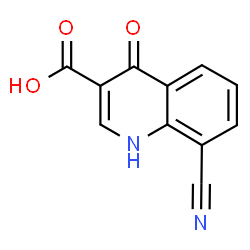 ChemSpider 2D Image | 8-Cyano-4-hydroxy-3-quinolinecarboxylic acid | C11H6N2O3