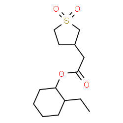 ChemSpider 2D Image | 2-Ethylcyclohexyl (1,1-dioxidotetrahydro-3-thiophenyl)acetate | C14H24O4S