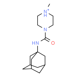 ChemSpider 2D Image | 4-(Adamantan-1-ylcarbamoyl)-1-methylpiperazin-1-ium | C16H28N3O