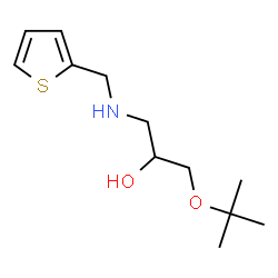 ChemSpider 2D Image | 1-[(2-Methyl-2-propanyl)oxy]-3-[(2-thienylmethyl)amino]-2-propanol | C12H21NO2S