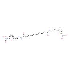 ChemSpider 2D Image | N'~1~,N'~10~-Bis[(5-nitro-2-furyl)methylene]decanedihydrazide | C20H24N6O8