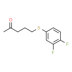 ChemSpider 2D Image | 5-[(3,4-Difluorophenyl)sulfanyl]-2-pentanone | C11H12F2OS