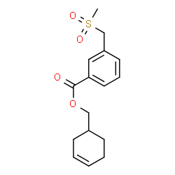 ChemSpider 2D Image | 3-Cyclohexen-1-ylmethyl 3-[(methylsulfonyl)methyl]benzoate | C16H20O4S