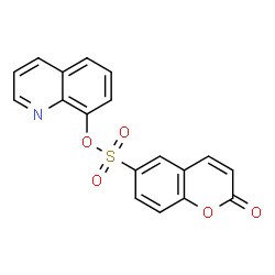 ChemSpider 2D Image | 8-Quinolinyl 2-oxo-2H-chromene-6-sulfonate | C18H11NO5S