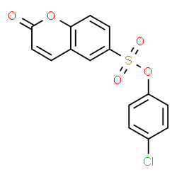 ChemSpider 2D Image | 4-Chlorophenyl 2-oxo-2H-chromene-6-sulfonate | C15H9ClO5S