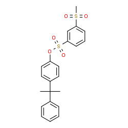 ChemSpider 2D Image | 4-(2-Phenyl-2-propanyl)phenyl 3-(methylsulfonyl)benzenesulfonate | C22H22O5S2