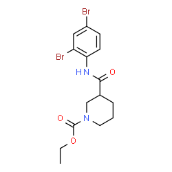 ChemSpider 2D Image | Ethyl 3-[(2,4-dibromophenyl)carbamoyl]-1-piperidinecarboxylate | C15H18Br2N2O3