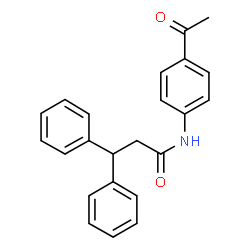 ChemSpider 2D Image | N-(4-Acetylphenyl)-3,3-diphenylpropanamide | C23H21NO2