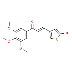 ChemSpider 2D Image | (2E)-3-(5-Bromo-3-thienyl)-1-(3,4,5-trimethoxyphenyl)-2-propen-1-one | C16H15BrO4S