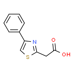 ChemSpider 2D Image | (4-Phenyl-1,3-thiazol-2-yl)acetic acid | C11H9NO2S