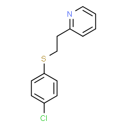 ChemSpider 2D Image | 2-{2-[(4-Chlorophenyl)sulfanyl]ethyl}pyridine | C13H12ClNS