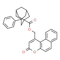 ChemSpider 2D Image | (3-Oxo-3H-benzo[f]chromen-1-yl)methyl 3-phenyl-1-adamantanecarboxylate | C31H28O4