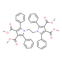 ChemSpider 2D Image | Tetramethyl 1,1'-(1,2-ethanediyl)bis(2,5-diphenyl-1H-pyrrole-3,4-dicarboxylate) | C42H36N2O8