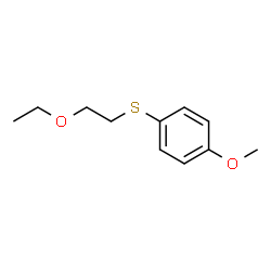 ChemSpider 2D Image | 1-[(2-Ethoxyethyl)sulfanyl]-4-methoxybenzene | C11H16O2S