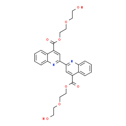 ChemSpider 2D Image | Bis[2-(2-hydroxyethoxy)ethyl] 2,2'-biquinoline-4,4'-dicarboxylate | C28H28N2O8
