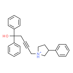 ChemSpider 2D Image | 1-(5-Hydroxy-5,5-diphenyl-2-pentyn-1-yl)-3-phenylpyrrolidinium | C27H28NO