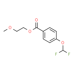 ChemSpider 2D Image | 2-Methoxyethyl 4-(difluoromethoxy)benzoate | C11H12F2O4