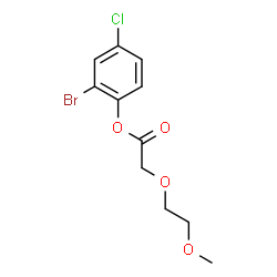 ChemSpider 2D Image | 2-Bromo-4-chlorophenyl (2-methoxyethoxy)acetate | C11H12BrClO4