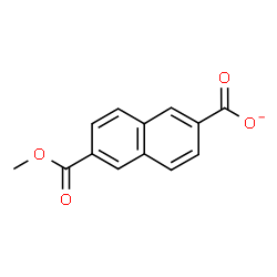 ChemSpider 2D Image | 6-(Methoxycarbonyl)-2-naphthoate | C13H9O4