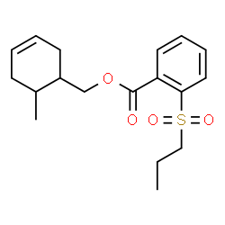 ChemSpider 2D Image | (6-Methyl-3-cyclohexen-1-yl)methyl 2-(propylsulfonyl)benzoate | C18H24O4S