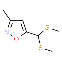 ChemSpider 2D Image | 5-[Bis(methylsulfanyl)methyl]-3-methyl-1,2-oxazole | C7H11NOS2