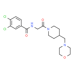 ChemSpider 2D Image | 3,4-Dichloro-N-{2-[4-(4-morpholinylmethyl)-1-piperidinyl]-2-oxoethyl}benzamide | C19H25Cl2N3O3