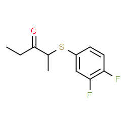 ChemSpider 2D Image | 2-[(3,4-Difluorophenyl)sulfanyl]-3-pentanone | C11H12F2OS