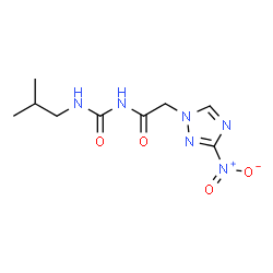 ChemSpider 2D Image | N-(Isobutylcarbamoyl)-2-(3-nitro-1H-1,2,4-triazol-1-yl)acetamide | C9H14N6O4