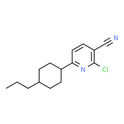 ChemSpider 2D Image | 2-Chloro-6-(4-propylcyclohexyl)nicotinonitrile | C15H19ClN2
