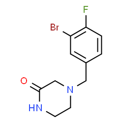 ChemSpider 2D Image | 4-(3-Bromo-4-fluorobenzyl)-2-piperazinone | C11H12BrFN2O