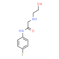 ChemSpider 2D Image | N-(4-Fluorophenyl)-N~2~-(2-hydroxyethyl)glycinamide | C10H13FN2O2