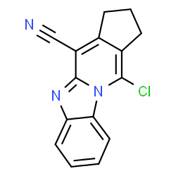 ChemSpider 2D Image | 4-Chloro-2,3-dihydro-1H-4a,9-diaza-cyclopenta[b]fluorene-10-carbonitrile | C15H10ClN3