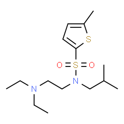 ChemSpider 2D Image | N-[2-(Diethylamino)ethyl]-N-isobutyl-5-methyl-2-thiophenesulfonamide | C15H28N2O2S2