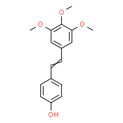 ChemSpider 2D Image | 4-[2-(3,4,5-Trimethoxyphenyl)vinyl]phenol | C17H18O4