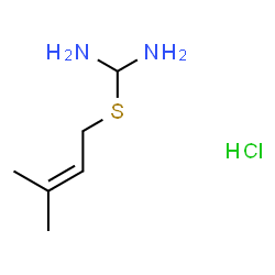 ChemSpider 2D Image | 1-[(3-Methyl-2-buten-1-yl)sulfanyl]methanediamine hydrochloride (1:1) | C6H15ClN2S