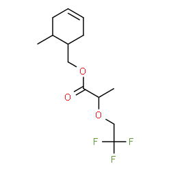ChemSpider 2D Image | (6-Methyl-3-cyclohexen-1-yl)methyl 2-(2,2,2-trifluoroethoxy)propanoate | C13H19F3O3