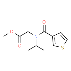 ChemSpider 2D Image | Methyl N-isopropyl-N-(3-thienylcarbonyl)glycinate | C11H15NO3S