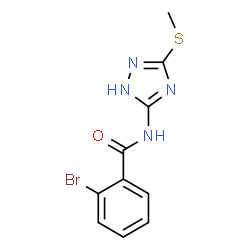 ChemSpider 2D Image | 2-Bromo-N-[3-(methylsulfanyl)-1H-1,2,4-triazol-5-yl]benzamide | C10H9BrN4OS