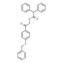ChemSpider 2D Image | 2-[4-(Benzyloxy)phenyl]-2-oxoethyl diphenylacetate | C29H24O4